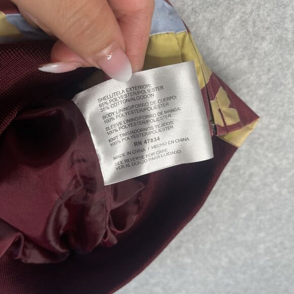 Members Only Iconic Racer Jacket Small Camo Bomber Burgundy 80’s Fashion Retro - Picture 15 of 15